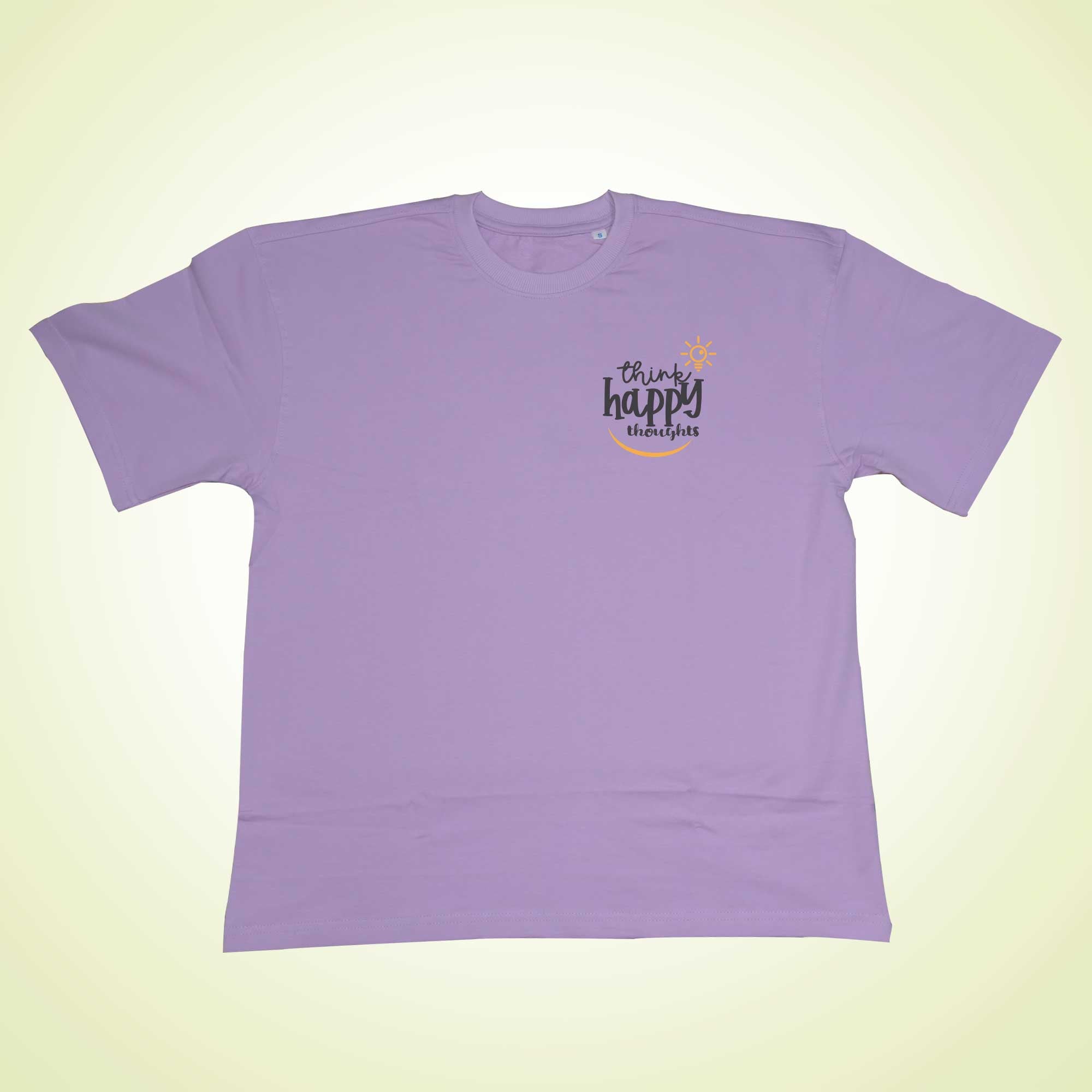 Oversized "Think Happy Thoughts" T-Shirt | Premium