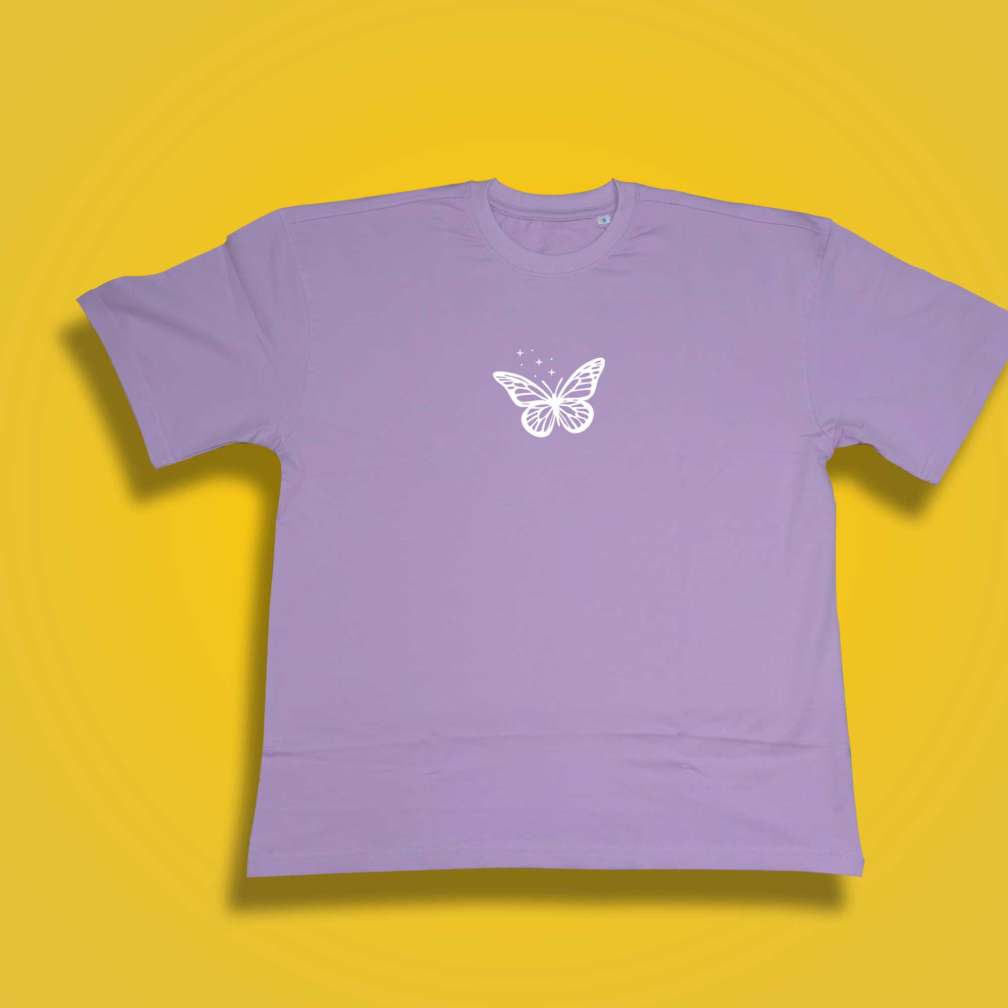 Premium Oversized Butterfly Jar 🦋 – Lavender T-Shirt 💜