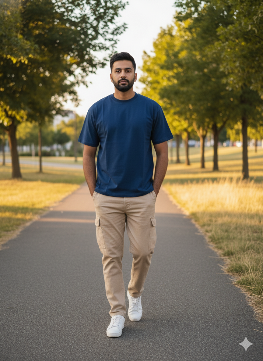 Navy blue - Oversized T-Shirt – Unisex Premium Cotton