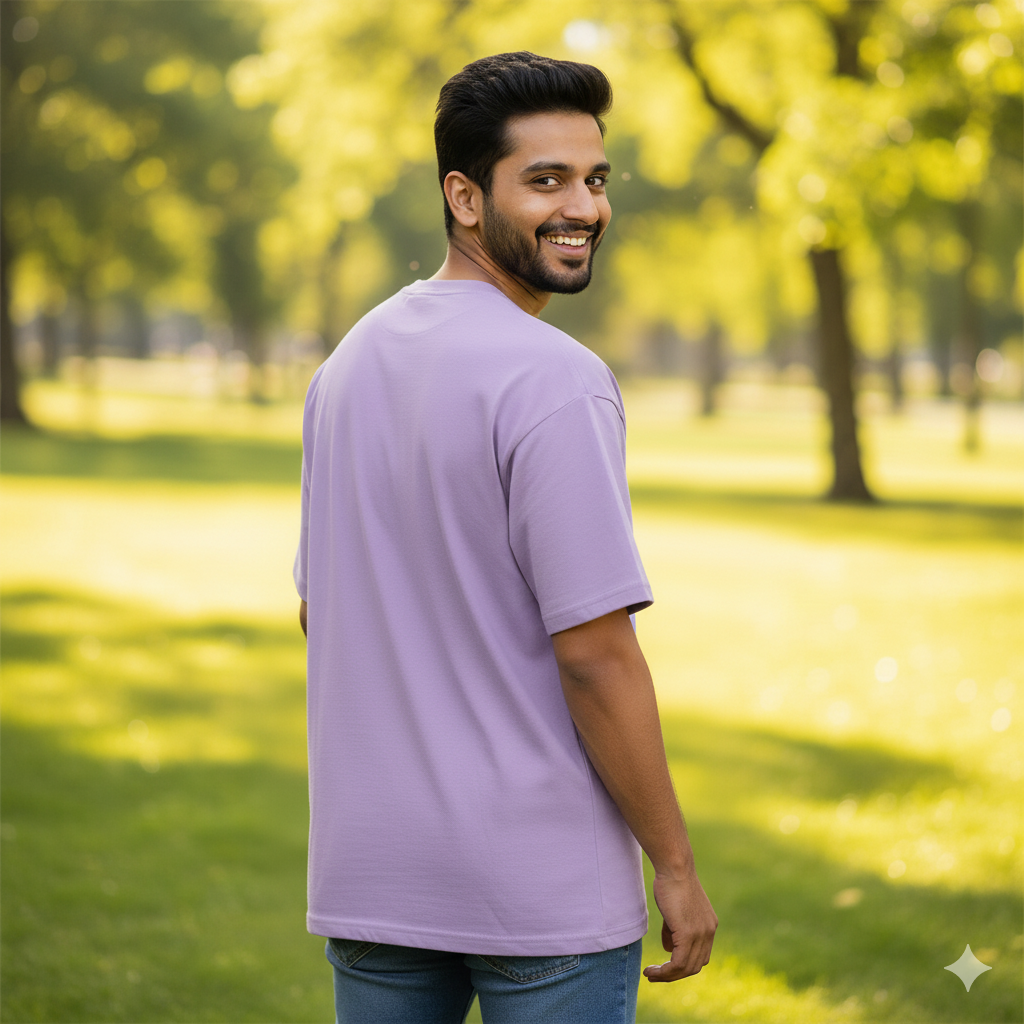 Oversized "Think Happy Thoughts" T-Shirt | Premium