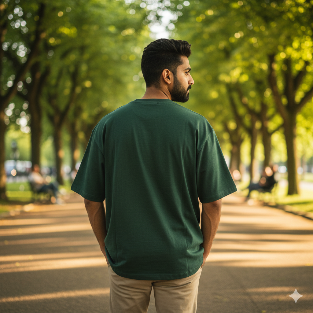 Premium Oversized Forest Green T-Shirt