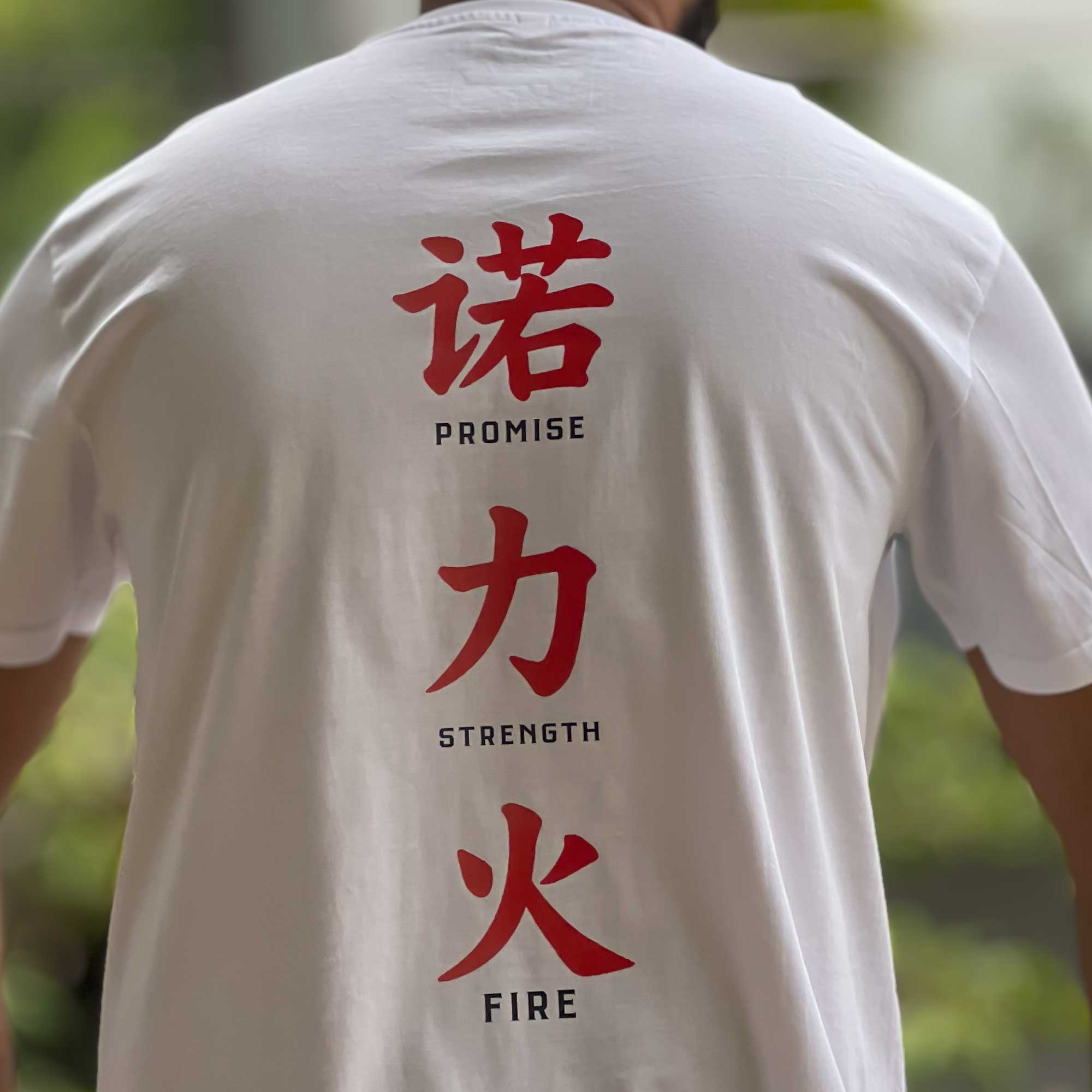 Promise Strength Fire Regular Fit Premium T-Shirt – White