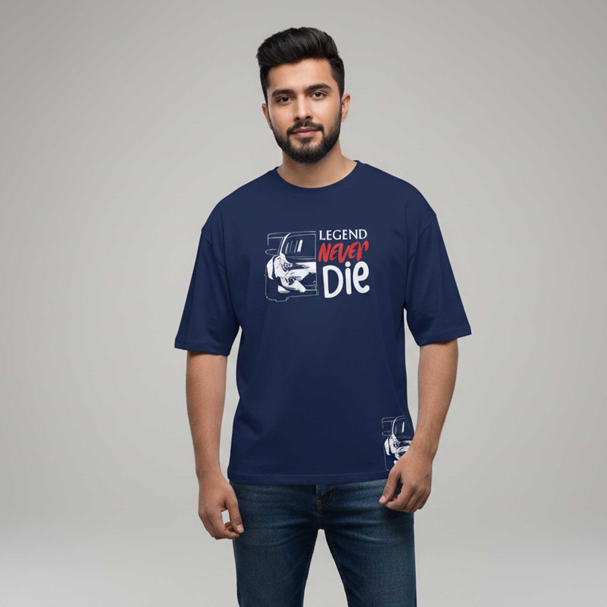 Legend Never Die Premium Oversized T-Shirt – Car Lovers Edition