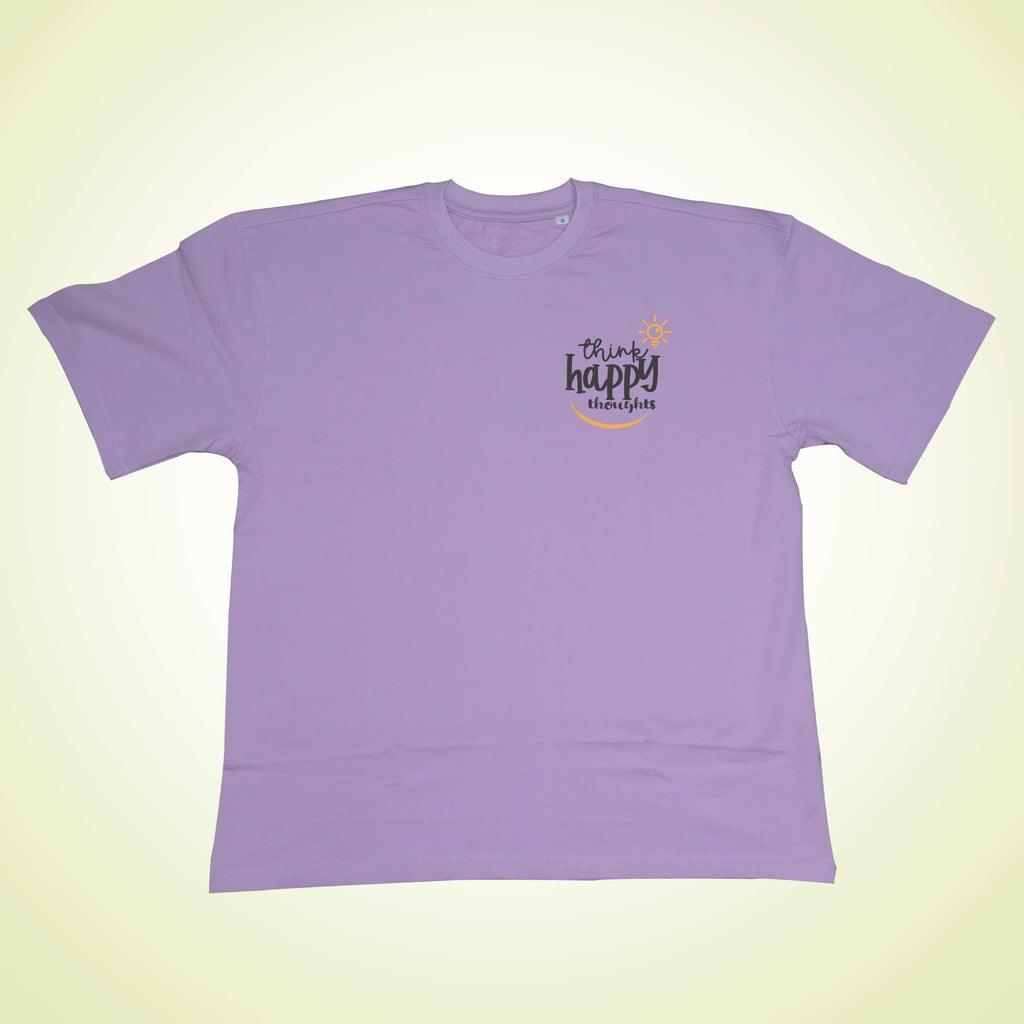 Oversized "Think Happy Thoughts" T-Shirt | Premium