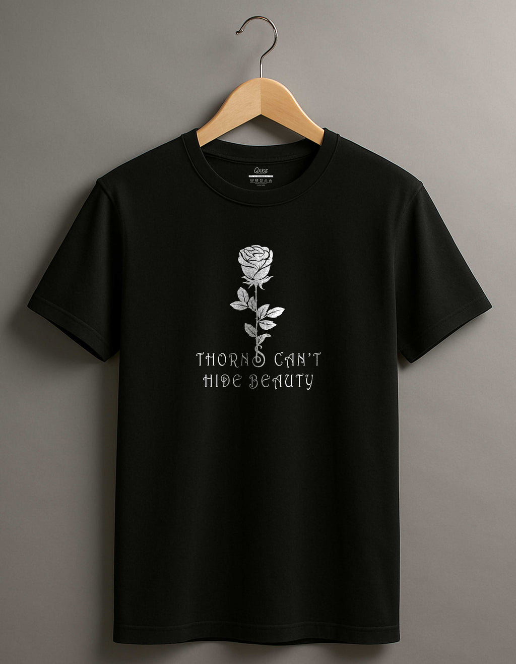 Thorns Can’t Hide Beauty🌹 – Premium Oversized Black T-Shirt