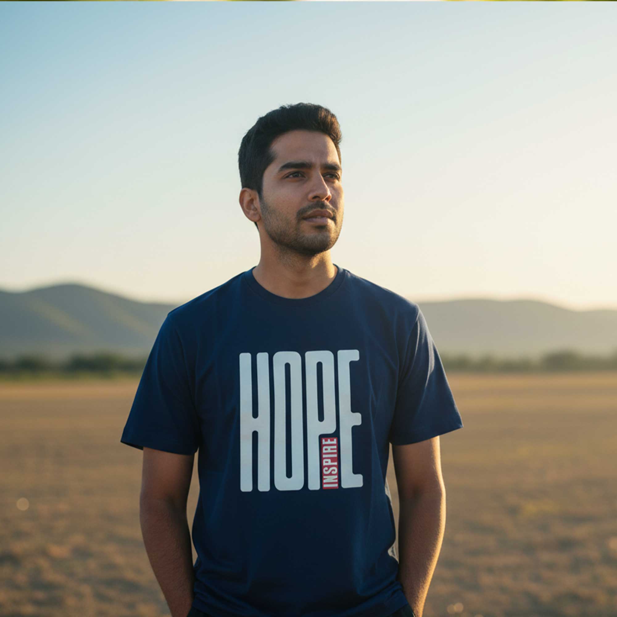 HOPE Inspire Premium Oversized T-Shirt – Navy Blue