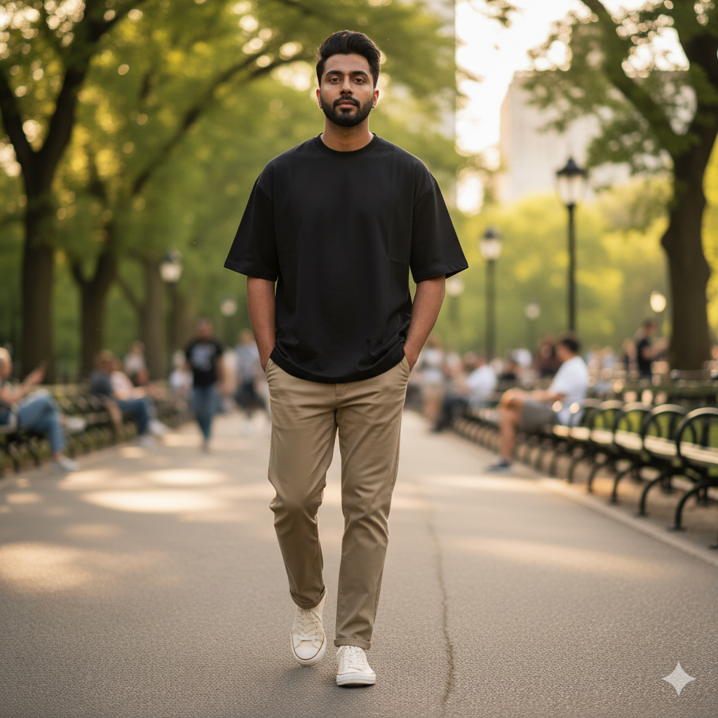 Classic Black Oversized Premium T-Shirt