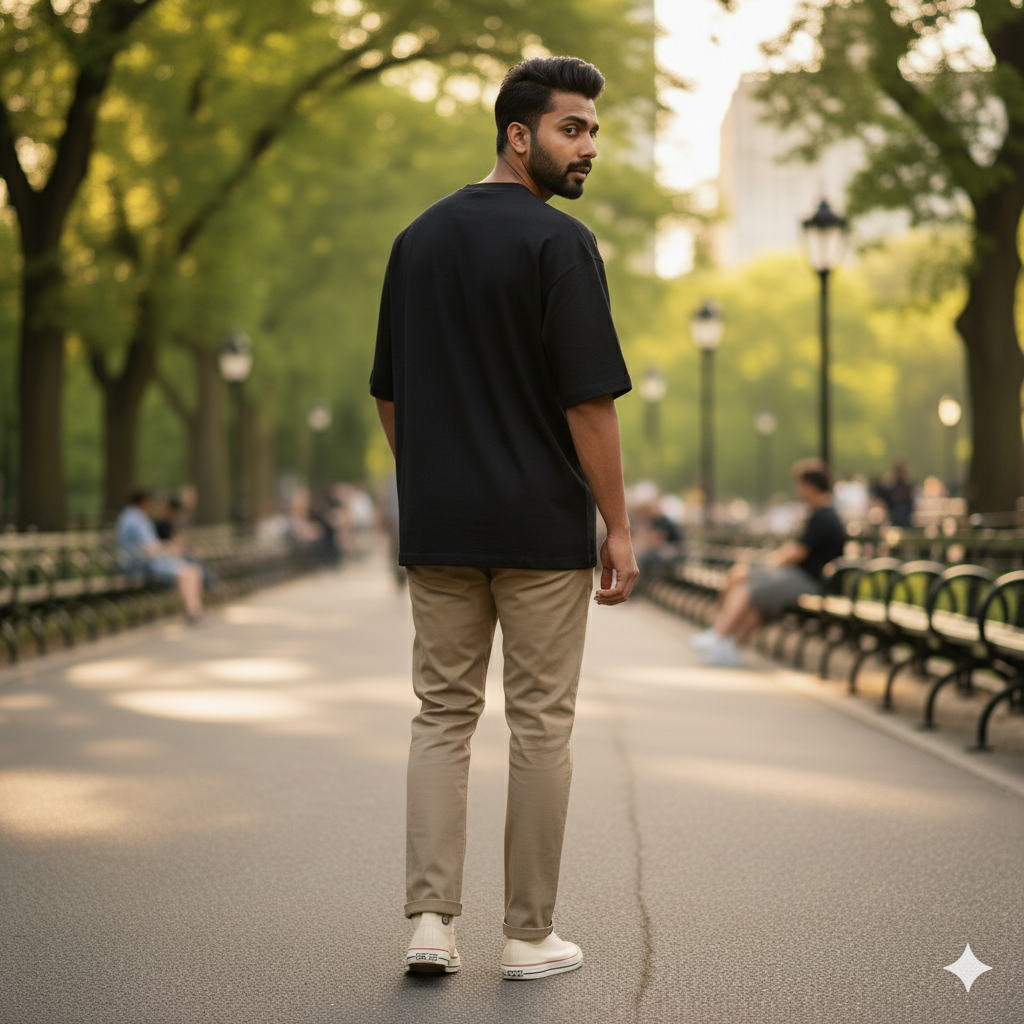 Classic Black Oversized Premium T-Shirt